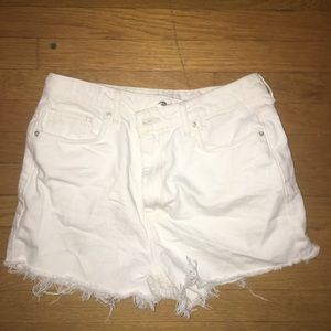 Forever 21 White Denim Shorts